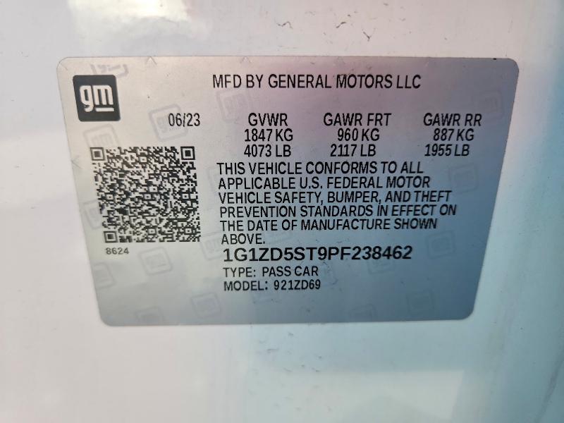55815826 :رقم المزاد ، 1G1ZD5ST9PF238462 vin ، 2023 Chevrolet Malibu مزاد بيع