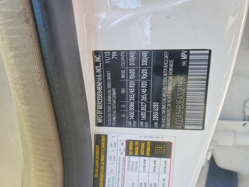 56802546 :رقم المزاد ، 4JGDA5HB3EA338183 vin ، 2014 Mercedes-benz Ml مزاد بيع