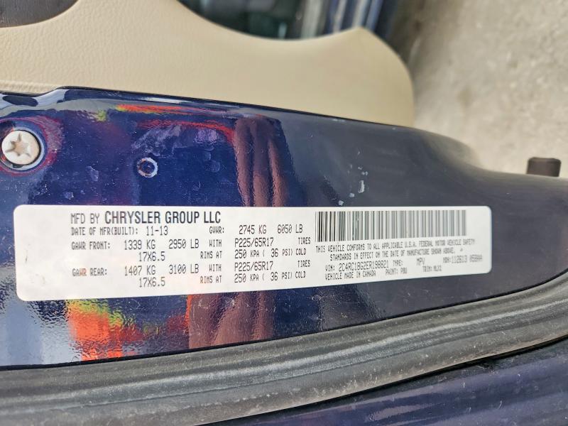 2014 Chrysler Town & Country მანქანა იყიდება აუქციონზე, vin: 2C4RC1BG2ER198821, აუქციონის ნომერი: 58779636