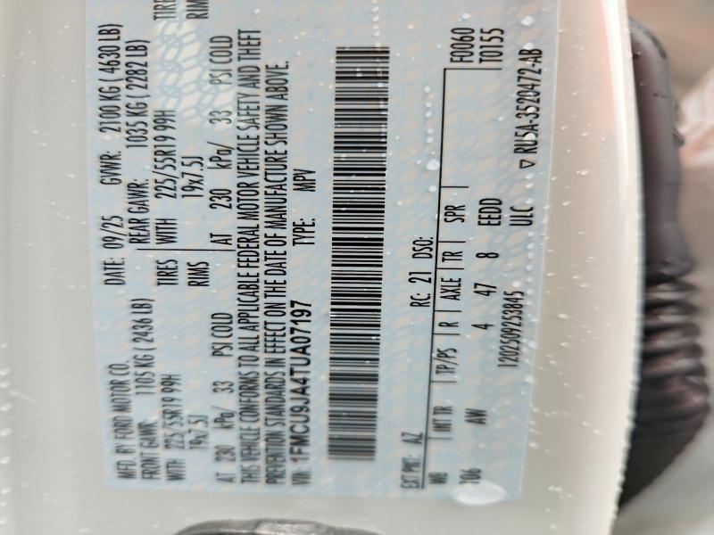 Продаж на аукціоні авто 2026 Ford Escape, vin: 1FMCU9JA4TUA07197, номер лоту: 57636566