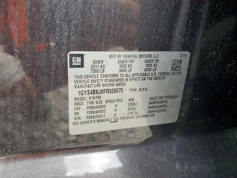 Продажа на аукционе авто 2015 Cadillac Escalade, vin: 1GYS4BKJ8FR308675, номер лота: 57463896