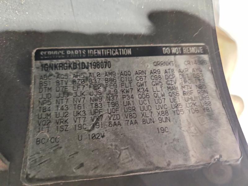 55373926 :رقم المزاد ، 1GNKRGKD1DJ198070 vin ، 2013 Chevrolet Traverse مزاد بيع