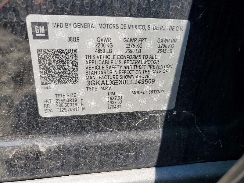 Aukcja sprzedaży 2020 Gmc Terrain, vin: 3GKALXEX8LL143509, numer aukcji: 59080286