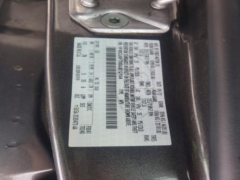 2013 Ford Escape მანქანა იყიდება აუქციონზე, vin: 1FMCU0F70DUB12104, აუქციონის ნომერი: 57118736