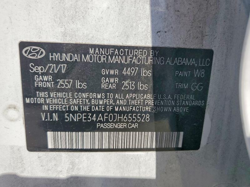 Продажа на аукционе авто 2018 Hyundai Sonata, vin: 5NPE34AF0JH655528, номер лота: 58600466