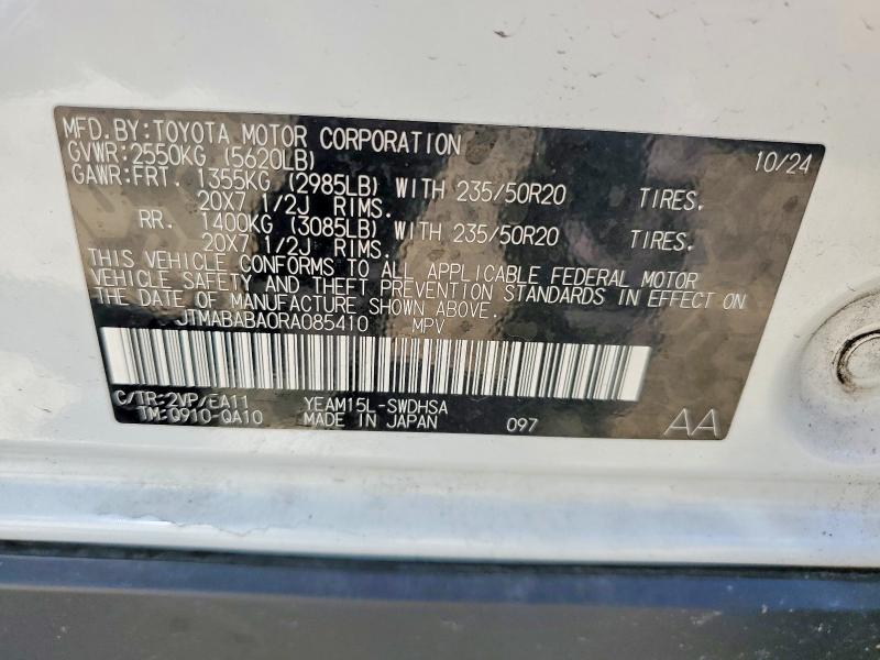 Продаж на аукціоні авто 2024 Subaru Solterra, vin: JTMABABA0RA085410, номер лоту: 58389796