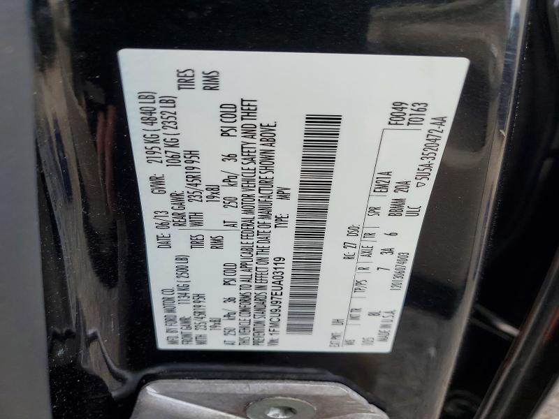 2014 Ford Escape მანქანა იყიდება აუქციონზე, vin: 1FMCU9J97EUA03119, აუქციონის ნომერი: 57391726