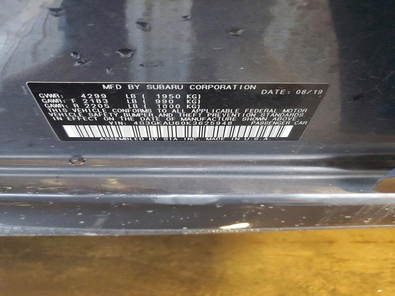 2019 Subaru Impreza მანქანა იყიდება აუქციონზე, vin: 4S3GKAU60K3625948, აუქციონის ნომერი: 56077146