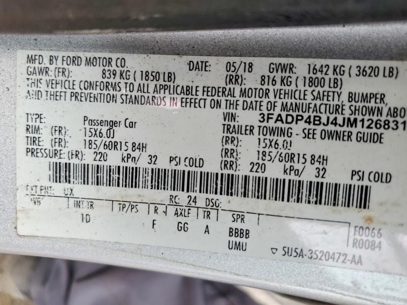 Продаж на аукціоні авто 2018 Ford Fiesta, vin: 3FADP4BJ4JM126831, номер лоту: 55336736