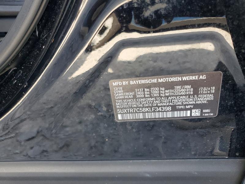 Продажа на аукционе авто 2019 Bmw X3, vin: 5UXTR7C58KLF34398, номер лота: 55762186