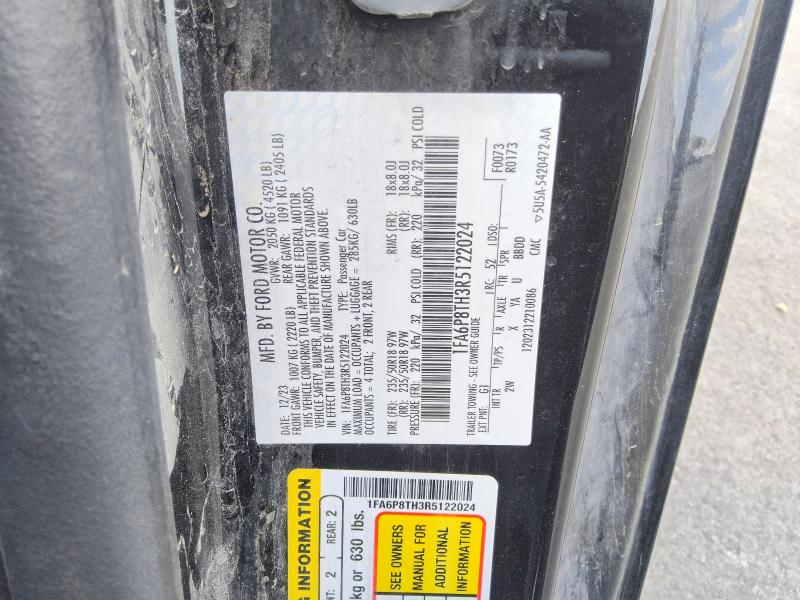 Продаж на аукціоні авто 2024 Ford Mustang, vin: 1FA6P8TH3R5122024, номер лоту: 53474396