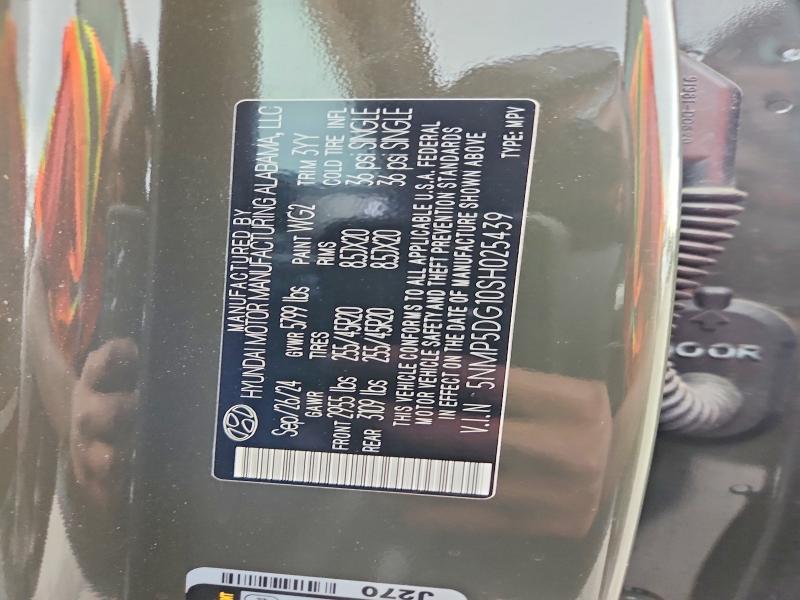 56433776 :رقم المزاد ، 5NMP5DG10SH025439 vin ، 2025 Hyundai Santa Fe مزاد بيع