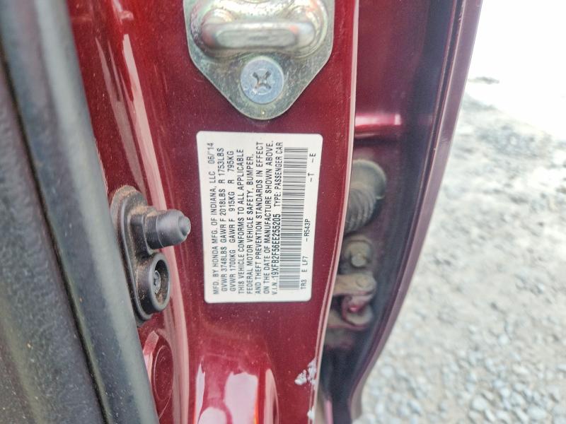 Продажа на аукционе авто 2014 Honda Civic, vin: 19XFB2F56EE255205, номер лота: 58421216