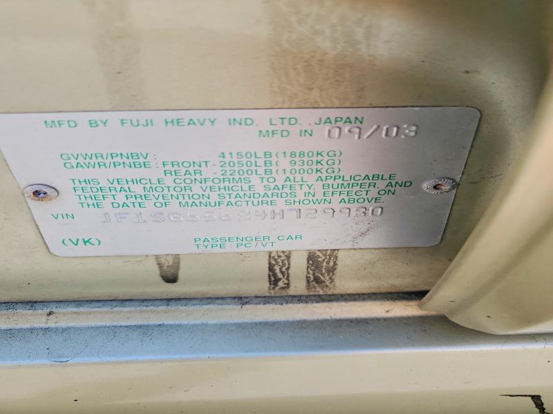 Продажа на аукционе авто 2004 Subaru Forester, vin: JF1SG65684H729980, номер лота: 56572406