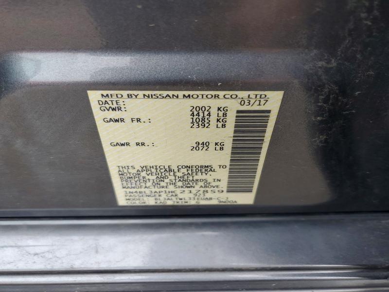 56674846 :رقم المزاد ، 1N4BL3AP1HC217859 vin ، 2017 Nissan Altima مزاد بيع