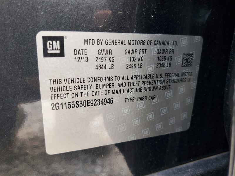 58726406 :رقم المزاد ، 2G1155S30E9234946 vin ، 2014 Chevrolet Impala مزاد بيع