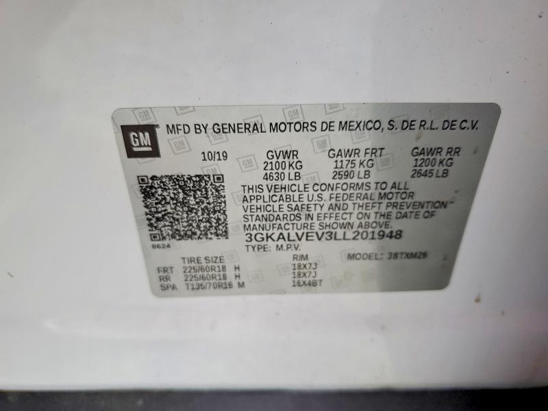 Продаж на аукціоні авто 2020 Gmc Terrain, vin: 3GKALVEV3LL201948, номер лоту: 57560916