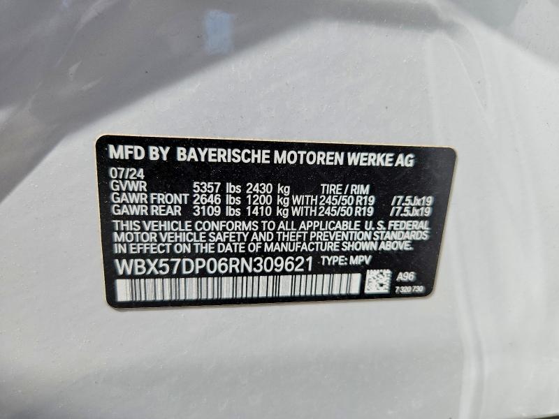 Aukcja sprzedaży 2024 Bmw X3, vin: WBX57DP06RN309621, numer aukcji: 56109516