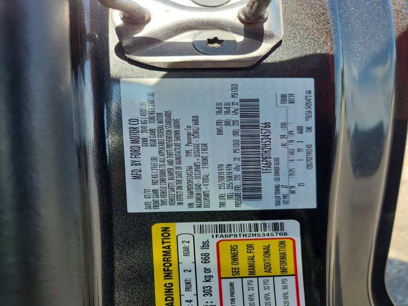 Продаж на аукціоні авто 2017 Ford Mustang, vin: 1FA6P8TH2H5345766, номер лоту: 77247715
