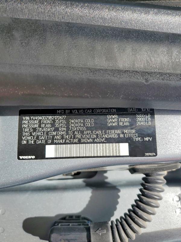 Продажа на аукционе авто 2011 Volvo Xc60, vin: YV4940DZ9B2170477, номер лота: 56603246