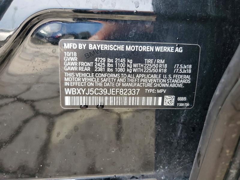 Aukcja sprzedaży 2018 Bmw X2, vin: WBXYJ5C39JEF82337, numer aukcji: 58492566