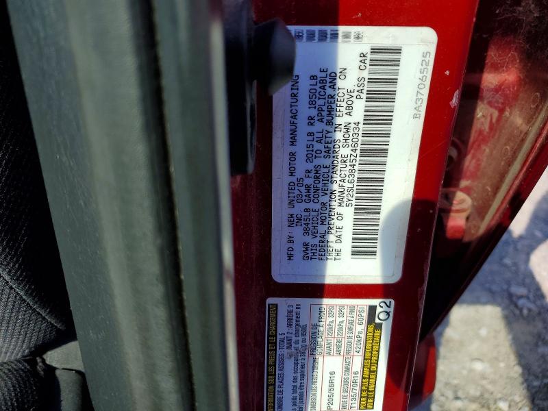 57618876 :رقم المزاد ، 5Y2SL63845Z460334 vin ، 2005 Pontiac Vibe مزاد بيع
