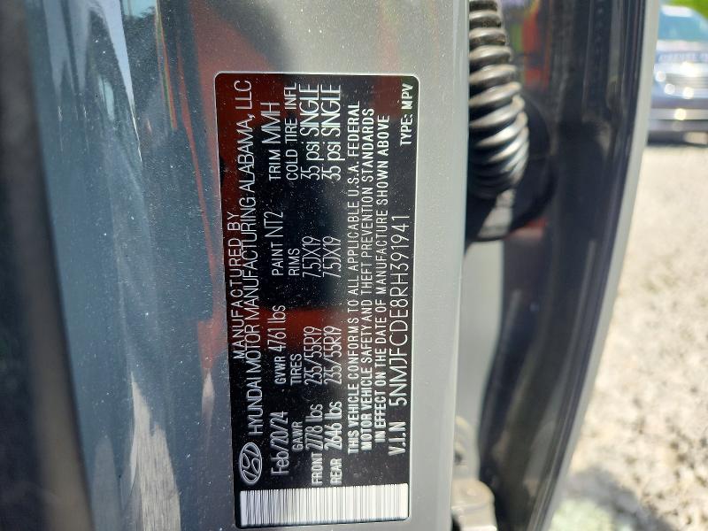 2024 Hyundai Tucson მანქანა იყიდება აუქციონზე, vin: 5NMJFCDE8RH391941, აუქციონის ნომერი: 56801796