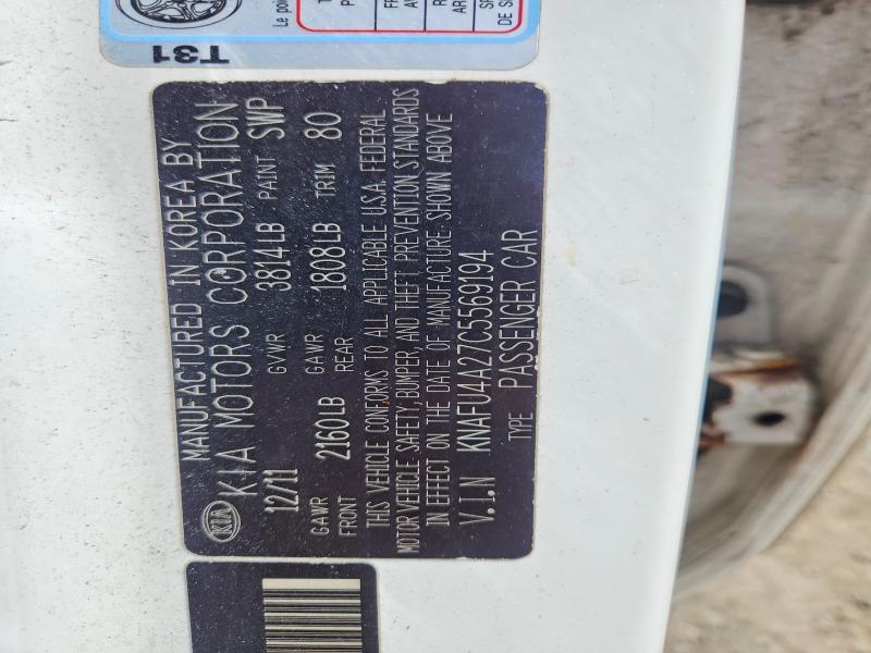 Продажа на аукционе авто 2012 Kia Forte, vin: KNAFU4A27C5569194, номер лота: 58782316