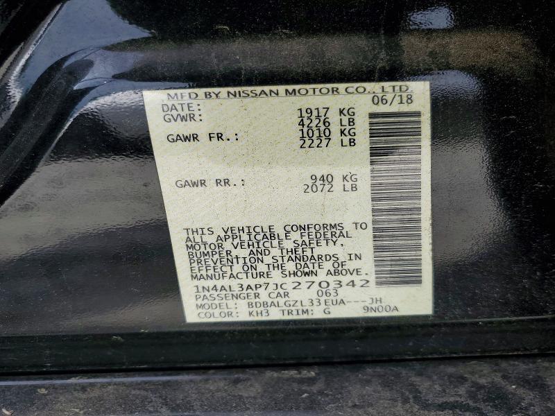 Aukcja sprzedaży 2018 Nissan Altima, vin: 1N4AL3AP7JC270342, numer aukcji: 56523576