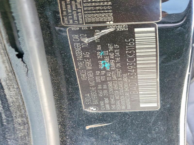 Продажа на аукционе авто 2003 Bmw 530, vin: WBADT63493CK31165, номер лота: 57749306