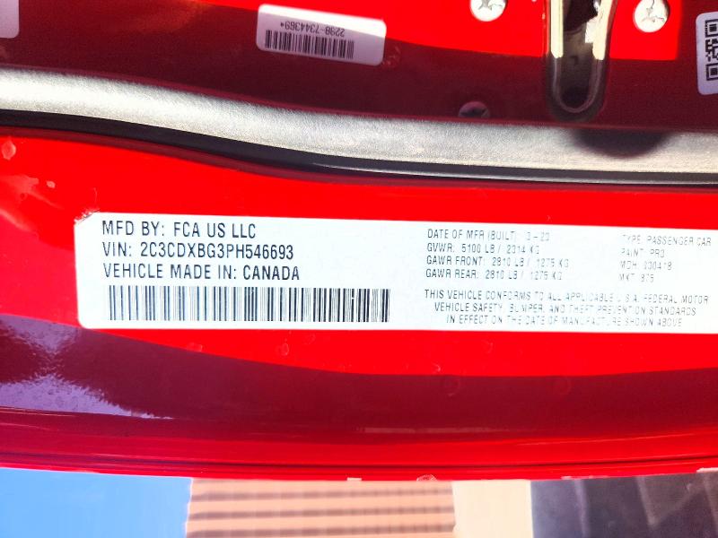 Продажа на аукционе авто 2023 Dodge Charger, vin: 2C3CDXBG3PH546693, номер лота: 57217536