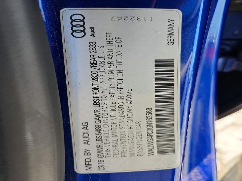 Продажа на аукционе авто 2016 Audi A7, vin: WAUWGAFC3GN163569, номер лота: 57936846