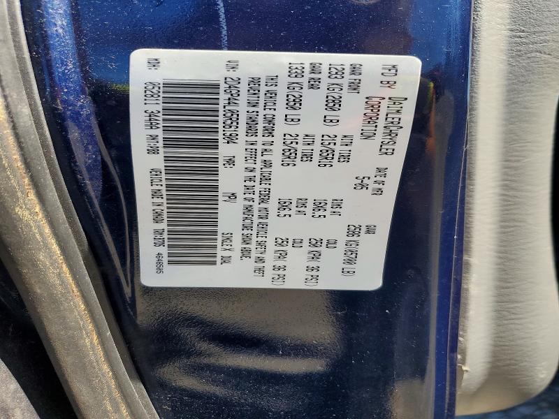 Продажа на аукционе авто 2005 Dodge Grand Caravan, vin: 2D4GP44L05R561904, номер лота: 57026026