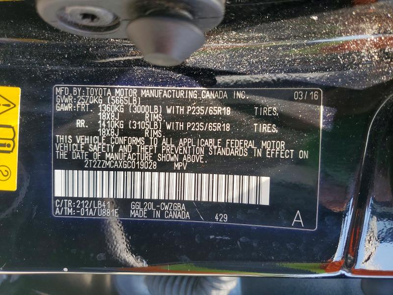 Продажа на аукционе авто 2016 Lexus Rx, vin: 2T2ZZMCAXGC019028, номер лота: 54618856