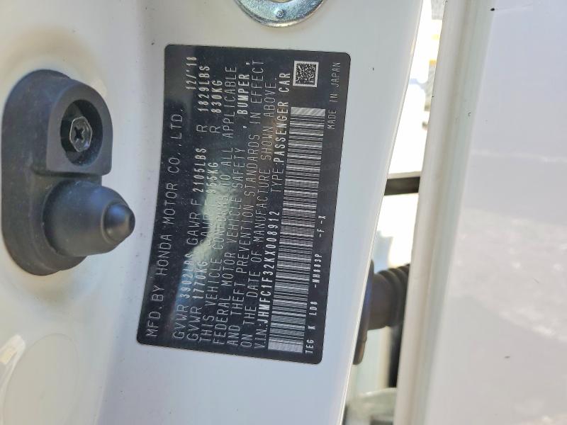 Aukcja sprzedaży 2019 Honda Civic, vin: JHMFC1F32KX008912, numer aukcji: 55694996