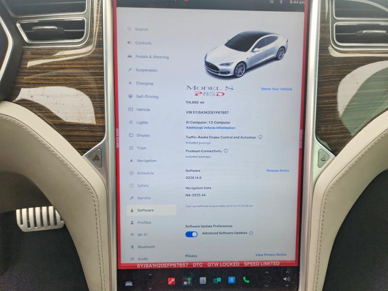 Aukcja sprzedaży 2014 Tesla Model S, vin: 5YJSA1H20EFP67857, numer aukcji: 56350826