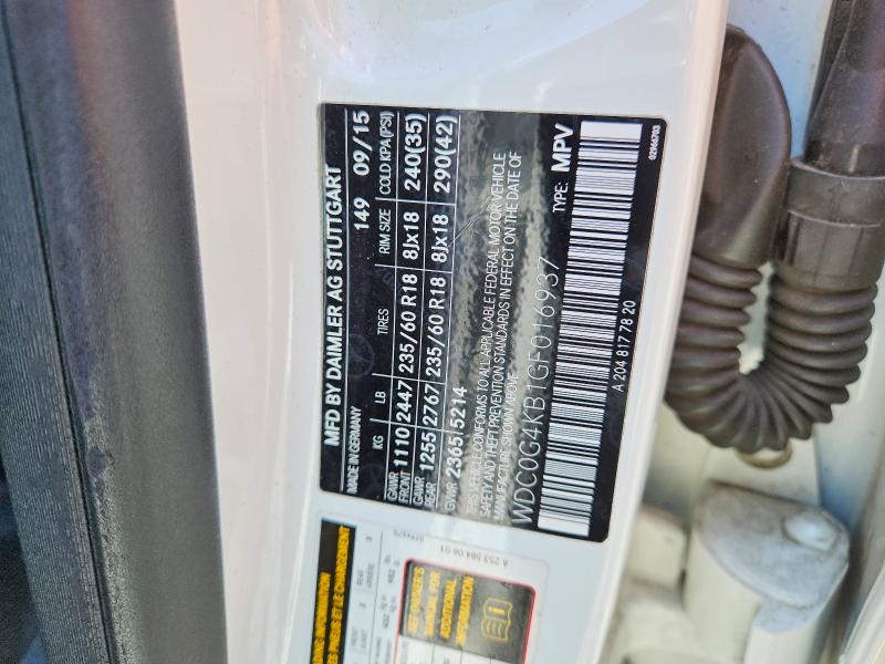 Продажа на аукционе авто 2016 Mercedes-benz Glc, vin: WDC0G4KB1GF016937, номер лота: 56644236