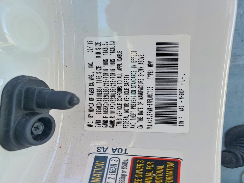 Продажа на аукционе авто 2015 Honda Cr-v, vin: 5J6RM4H37FL097135, номер лота: 55559426
