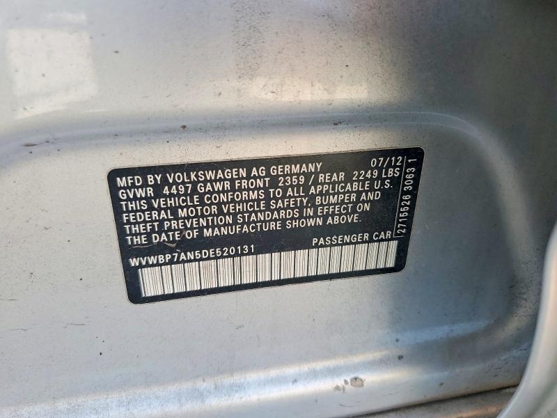 Aukcja sprzedaży 2013 Volkswagen Cc, vin: WVWBP7AN5DE520131, numer aukcji: 59319246