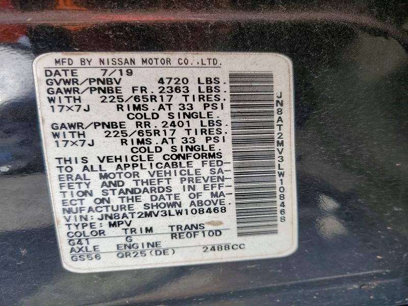 Aukcja sprzedaży 2020 Nissan Rogue, vin: JN8AT2MV3LW108468, numer aukcji: 55854846