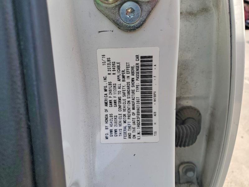 2017 Honda Accord მანქანა იყიდება აუქციონზე, vin: 1HGCR3F89HA013807, აუქციონის ნომერი: 58206216