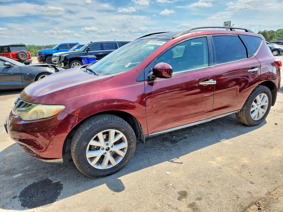 2012 Nissan Murano მანქანა იყიდება აუქციონზე, vin: JN8AZ1MW4CW201131, აუქციონის ნომერი: 58335316