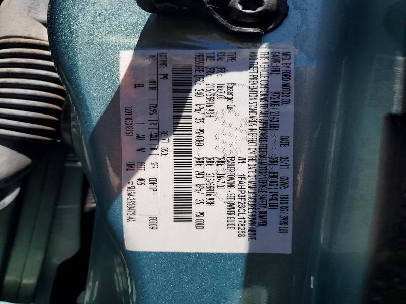 2012 Ford Focus მანქანა იყიდება აუქციონზე, vin: 1FAHP3F23CL178258, აუქციონის ნომერი: 54195266