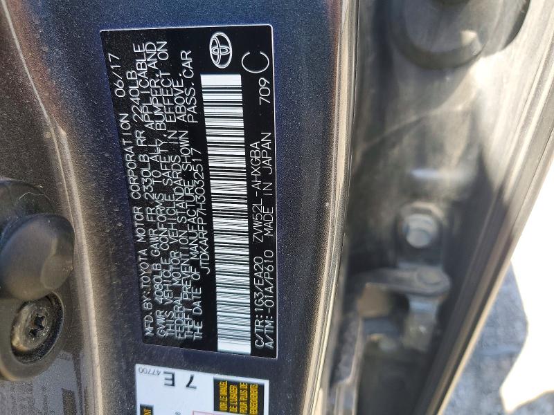 Aukcja sprzedaży 2017 Toyota Prius Prime, vin: JTDKARFP7H3032517, numer aukcji: 57059026