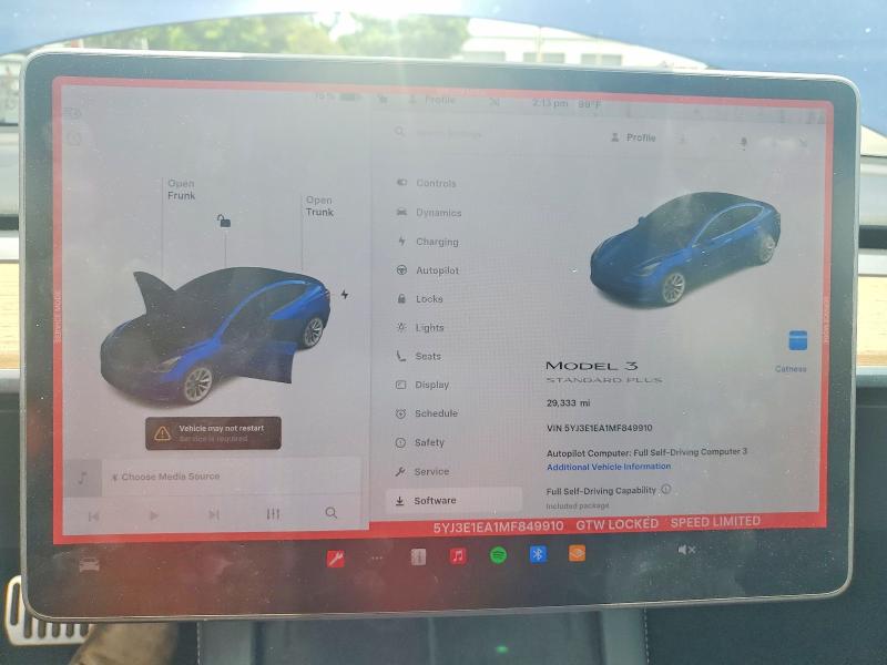Продажа на аукционе авто 2021 Tesla Model 3, vin: 5YJ3E1EA1MF849910, номер лота: 57549186
