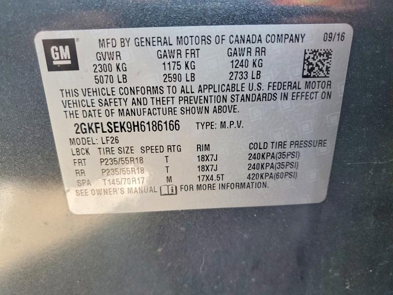 Продаж на аукціоні авто 2017 Gmc Terrain, vin: 2GKFLSEK9H6186166, номер лоту: 57927636