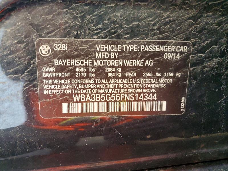 Продажа на аукционе авто 2015 Bmw 328, vin: WBA3B5G56FNS14344, номер лота: 55866356