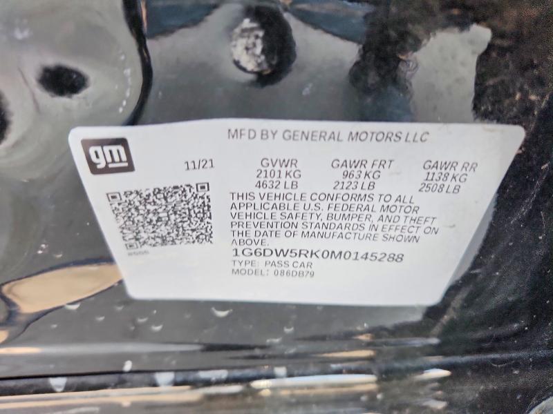 58162596 :رقم المزاد ، 1G6DW5RK0M0145288 vin ، 2021 Cadillac Ct5 مزاد بيع