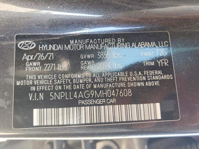 Продаж на аукціоні авто 2021 Hyundai Elantra, vin: 5NPLL4AG9MH047608, номер лоту: 55944826