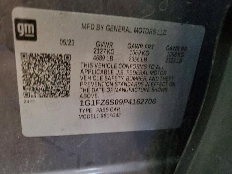 41634856 :رقم المزاد ، 1G1FZ6S09P4162706 vin ، 2023 Chevrolet Bolt Euv مزاد بيع